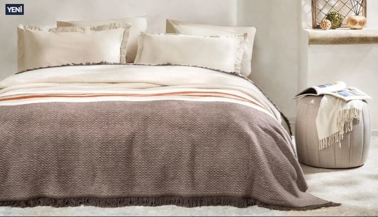 Yataş Bedding Tek Kişilik Ariel Pamuk Battaniye - Bej