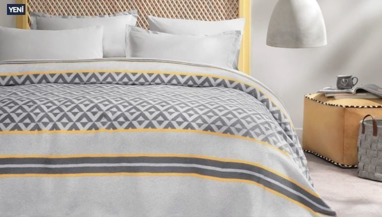 Yataş Bedding Tek Kişilik Matteo Pamuk Battaniye - Gri