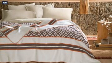 Yataş Bedding Tek Kişilik Matteo Pamuk Battaniye - Ekru