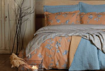Yataş Bedding Çift Kişilik 8 Parça Fall Winter Seti Sora - Somon