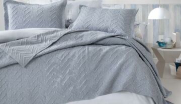 Yataş Bedding Çift Kişilik Curly Yatak Örtüsü Seti - İndigo