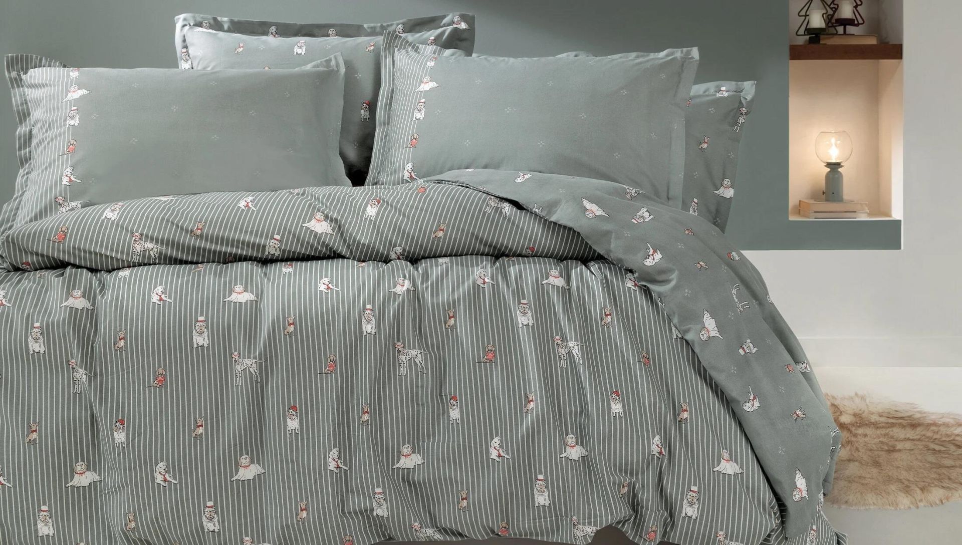 Yataş Bedding Çift Kişilik XL Samba Rnf Nevresim Takımı Adaçayı