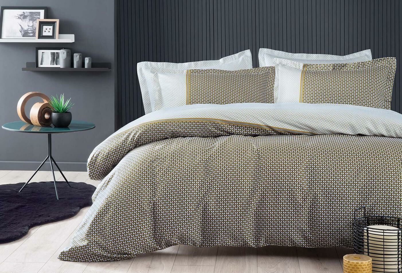 Yataş Bedding Çift Kişilik Arch Saten Nevresim Takımı - Gri