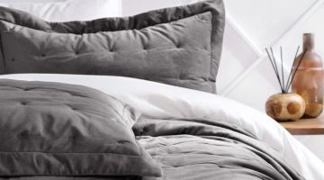 Yataş Bedding Çift Kişilik Vals Yatak Örtüsü Seti - Gri