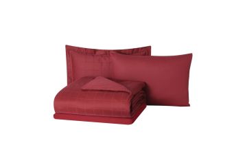 Yataş Bedding Çift Kişilik Destra Saten Nevresim Takımı - Kırmızı
