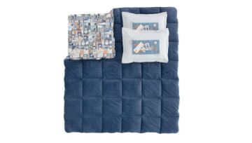 Yataş Bedding Çift Kişilik Travel Triola Set - Indigo