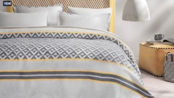 Yataş Bedding Çift Kişilik Matteo Pamuk Battaniye - Gri