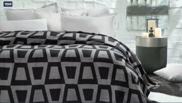 Yataş Bedding Çift Kişilik Nario Pamuk Battaniye - Gri