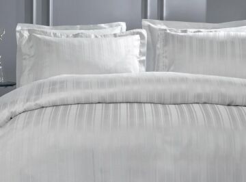 Yataş Bedding Çift Kişilik XL Shelly Bambu Saten Nevresim Takımı - Gri