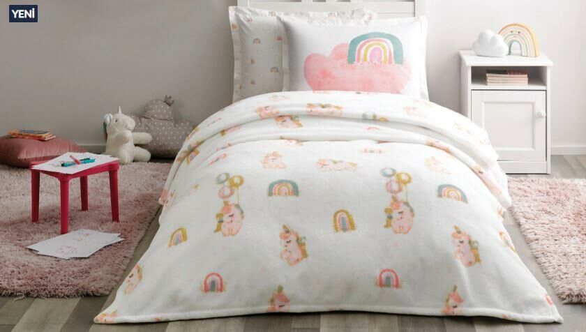 Yataş Bedding Tek Kişilik Wellsoft Battaniyeli Lastikli Çarşaf Seti - Rainbow