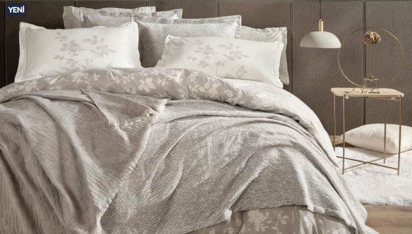 Yataş Bedding Çift Kişilik 8 Parça Fall Winter Seti Etta - Gri