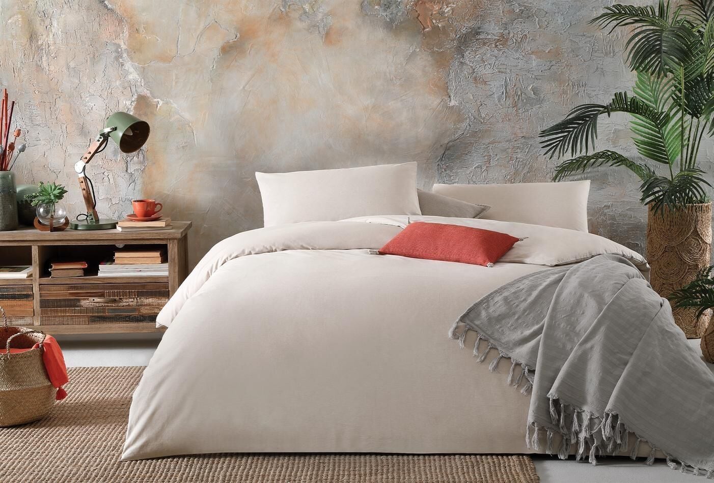 Yataş Bedding Tek Kişilik Algera Rnf Nevresim Takımı Bej