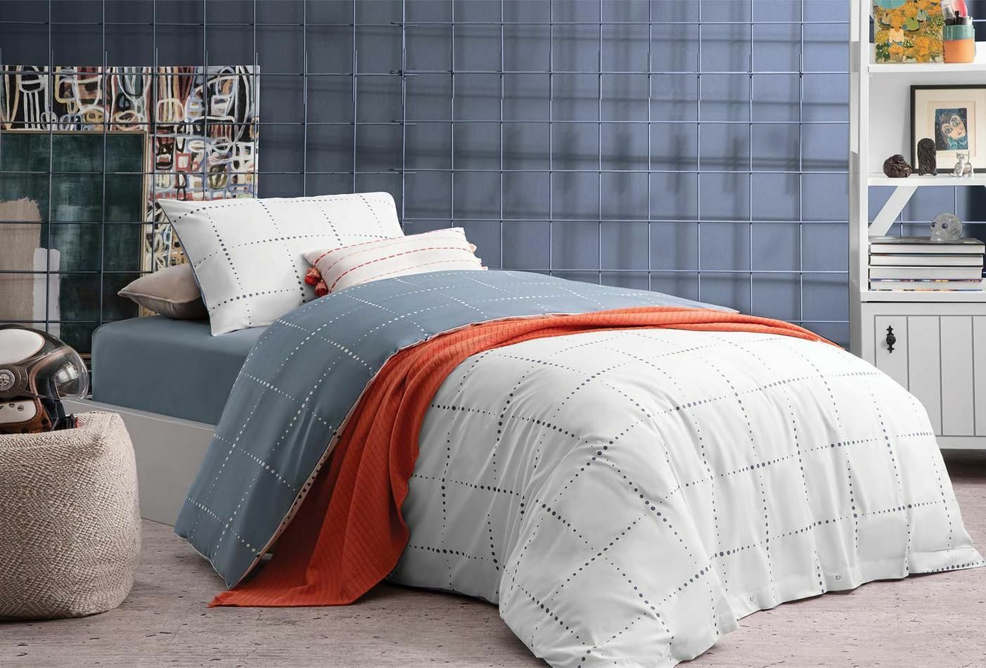 Yataş Bedding Tek Kişilik Limes Rnf Nevresim Takımı - İndigo