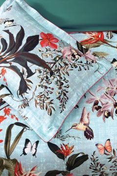 Yataş Bedding Çift Kişilik Aleron Saten Nevresim Takımı - Mavi