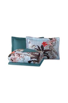 Yataş Bedding Çift Kişilik Aleron Saten Nevresim Takımı - Mavi