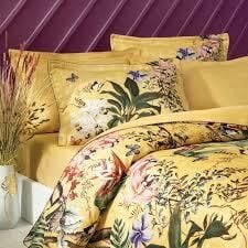 Yataş Bedding Çift Kişilik XL Aleron Saten Nevresim Takımı Sarı