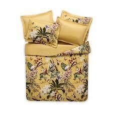 Yataş Bedding Çift Kişilik XL Aleron Saten Nevresim Takımı Sarı