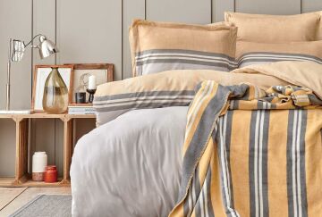 Yataş Bedding Tek Kişilik Lupin Battaniye Nevresim Takımı Seti Gri