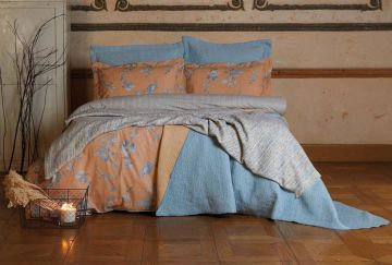 YataşBedding Çift Kişilik Fall Winter Seti Sora Somon