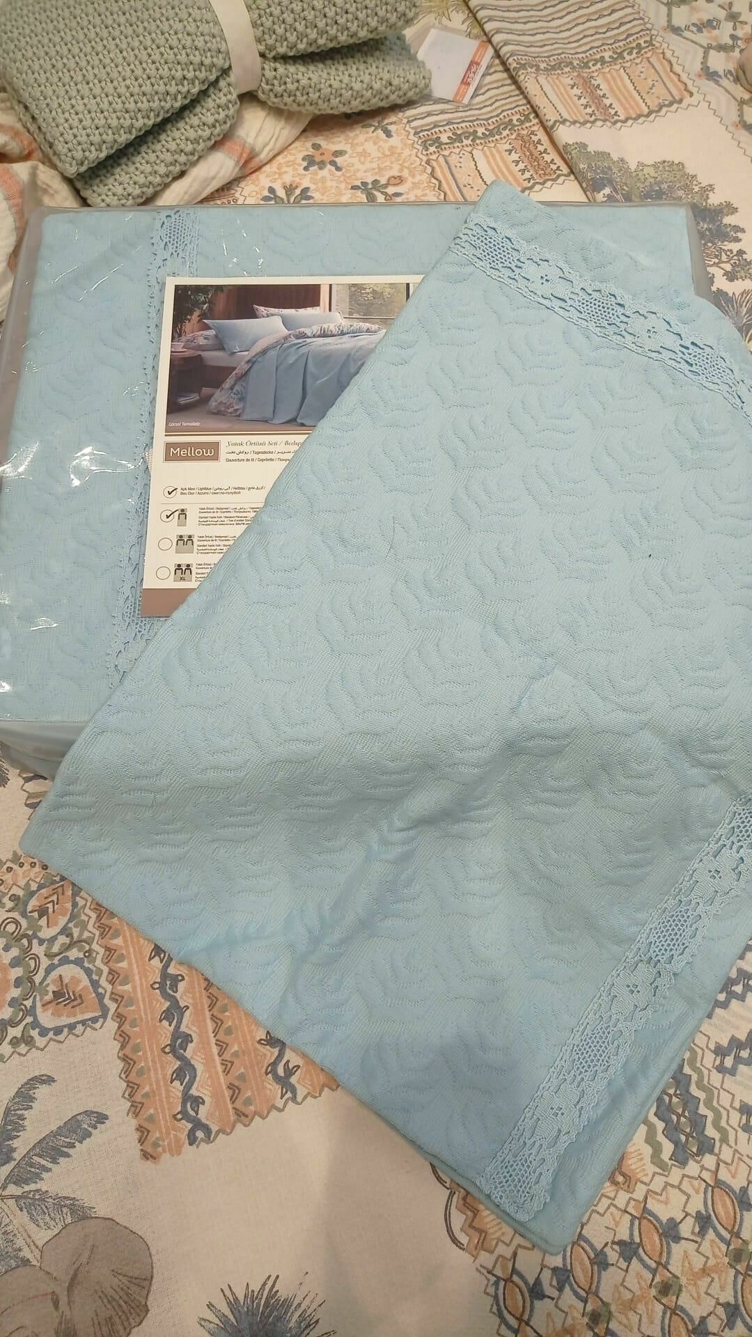 Yataş Bedding Tek Kişilik Mellow Yatak Örtüsü-Açık Mavi