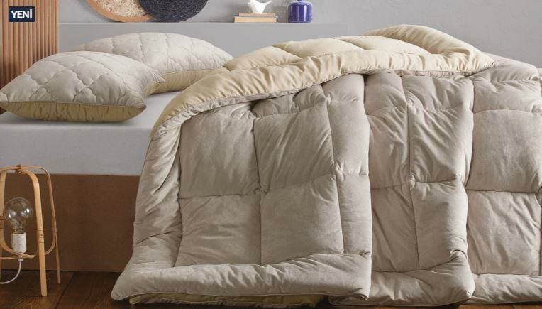 Yataş Bedding Çift Kişilik Vovin Velvet Yorgan - Bej