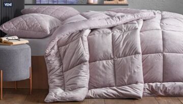 Yataş Bedding Çift Kişilik Vovin Velvet Yorgan - Lila