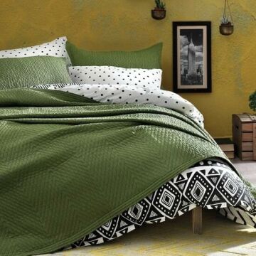 Yataş Bedding Tek Kişilik Lukas Yatak Örtüsü Seti - Yeşil