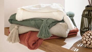 Yataş Bedding Tına Akrilik Koltuk Şalı Ekru