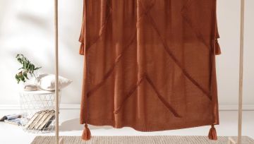 YataşBedding Tına Akrilik Koltuk Şalı Kiremit