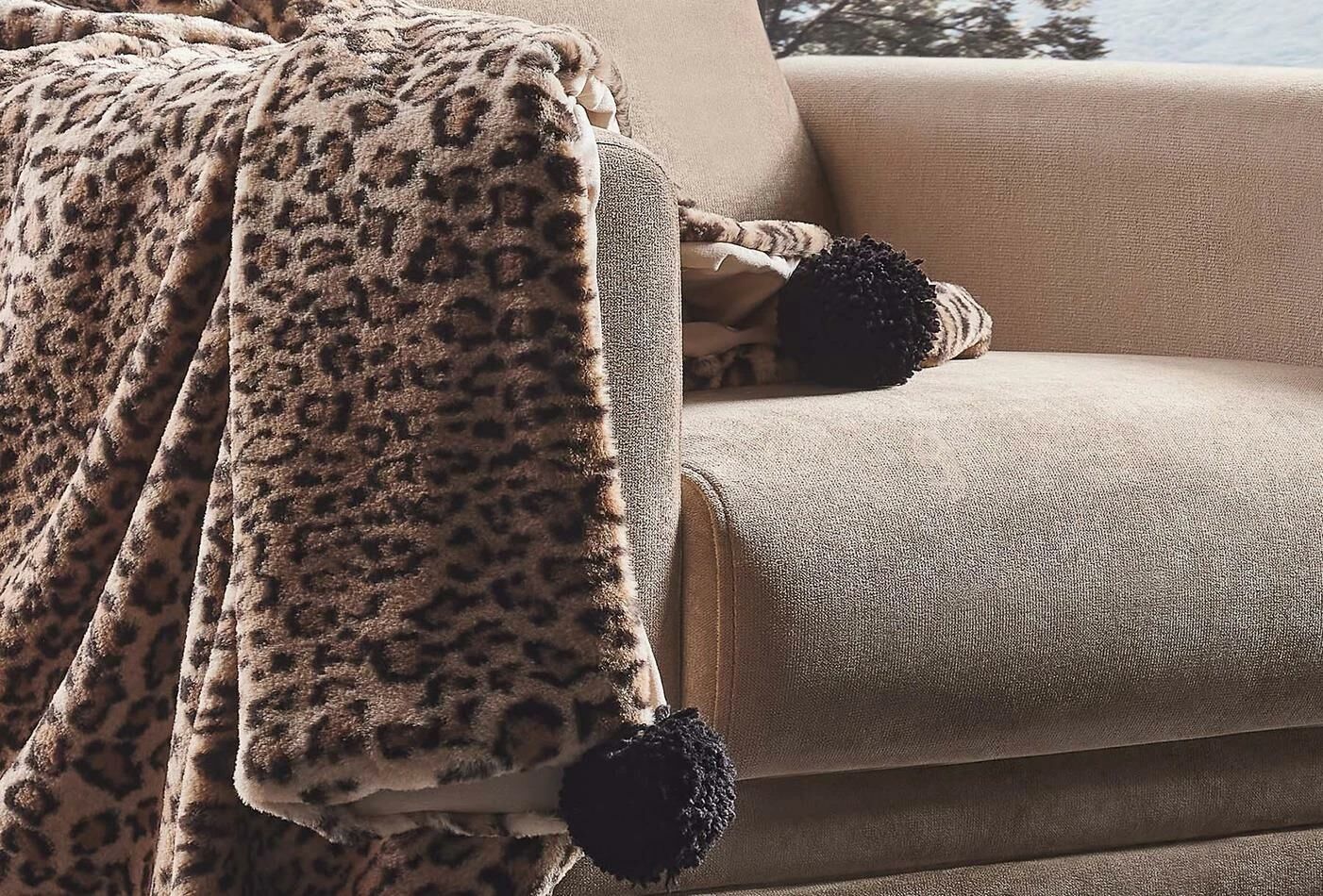 YataşBedding Ario Koltuk Şalı Leopar