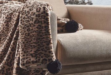 YataşBedding Ario Koltuk Şalı Leopar