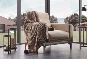 YataşBedding Ario Koltuk Şalı Leopar