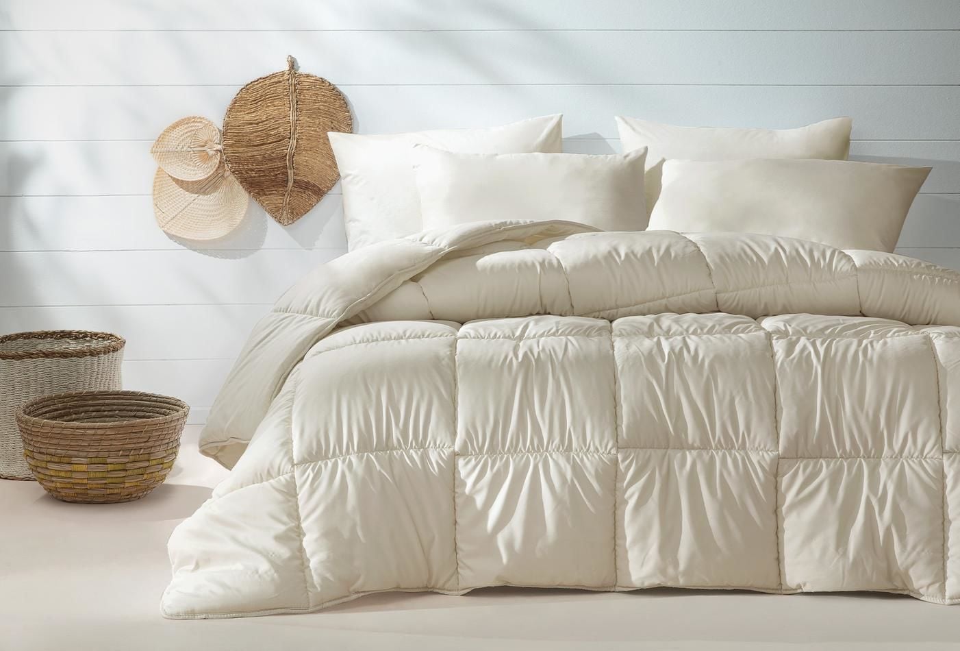 Yataş Bedding Tek Kişilik Macaron Yorgan&Yastık Set - Krem