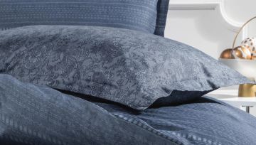 Yataş Bedding Çift Kişilik XL Gavin Saten Nevresim Takımı Koyu Mavi