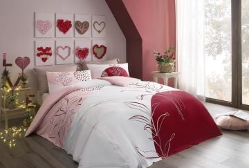 Yataş Bedding Tek Kişilik XL Pansy PC Nevresim Takımı Pembe