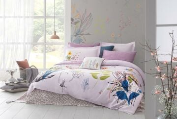 Yataş Bedding Çift Kişilik XL Orenda Saten Nevresim Takımı