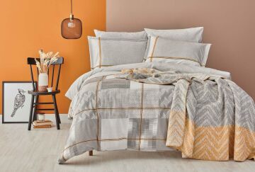 Yataş Bedding Tek Kişilik Busta Battaniye Nevresim Takımı Seti Gri