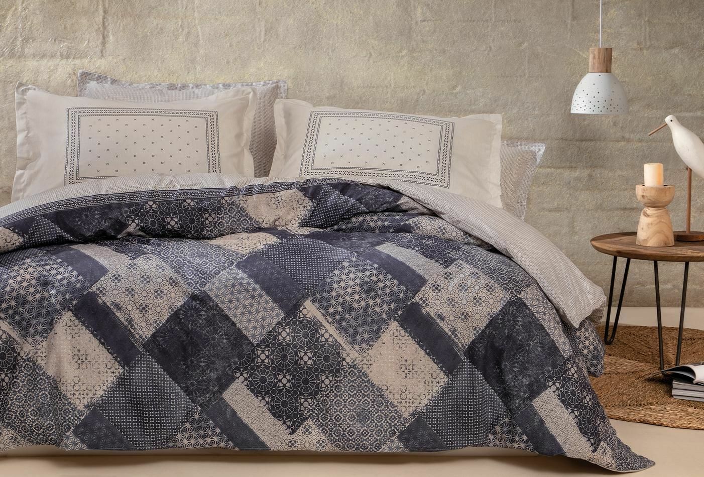 Yataş Bedding Çift Kişilik XL Noa Rnf Nevresim Takımı - Mavi