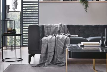 Yataş Bedding Tess Koluk Şalı Gri