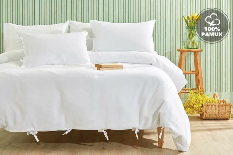Yataş Bedding Tek Kişilik Pure Rnf Yıkamalı Nevresim Takımı - Optik Beyaz