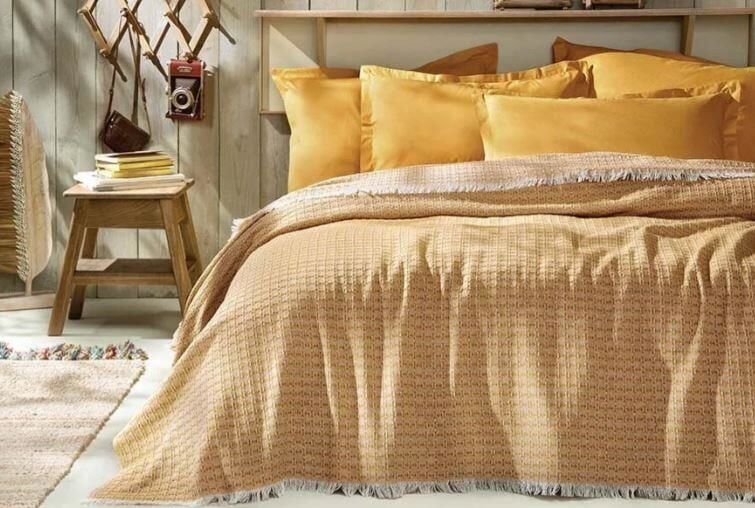 Yataş Bedding Çift Kişilik Marita Pike Takımı - Safran