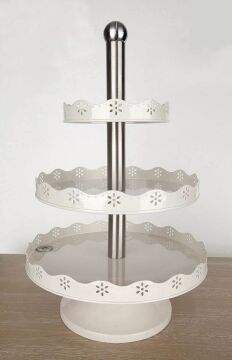 Biev Vitale Anadolu Mutfak Serisi 3Lü Katlı Kurabiyelik/Ak.Ba0002