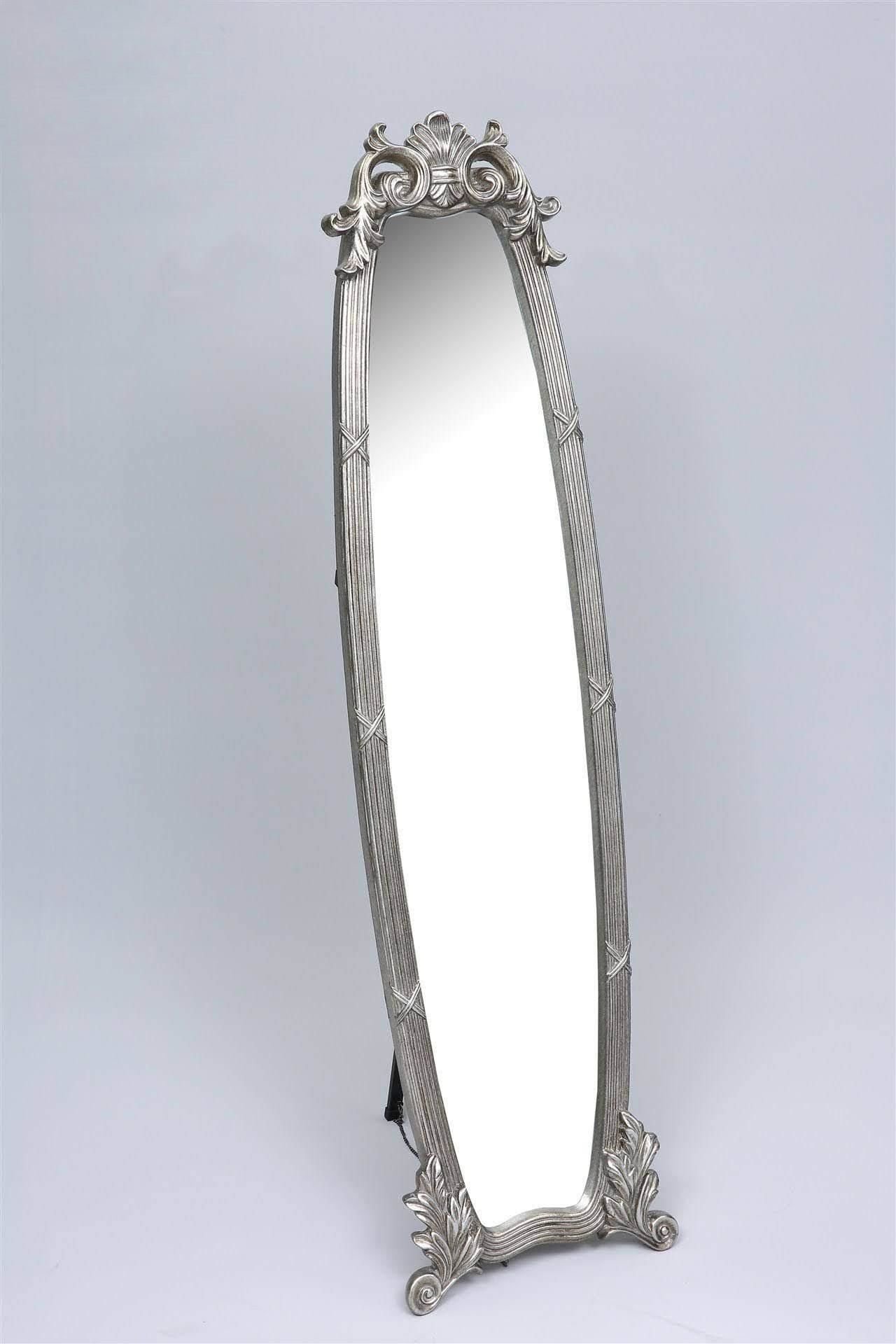 Biev Gümüş Klasik Havalı Boy Aynası 148X35X5 Cm/Ak.Bd0046