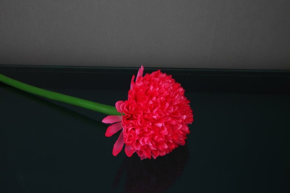 Biev Uzun Saplı Yapay Kadife Çiçeği Koyu Pembe