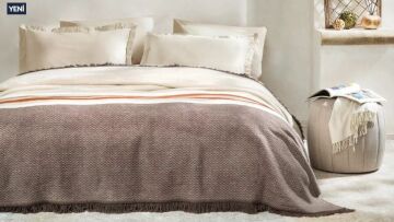 Yataş Bedding Çift Kişilik Ariel Pamuk Battaniye - Bej