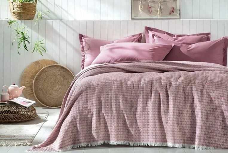 Yataş Bedding Çift Kişilik Marita Pike Takımı - Gül Kurusu