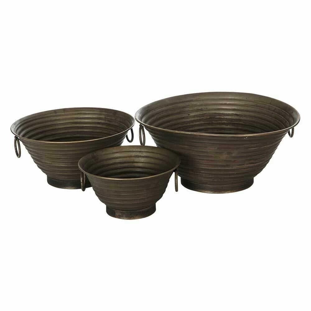 Biev Sahara 3'lü Bakır Metal Kase