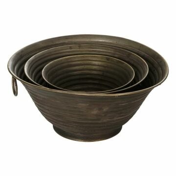 Biev Sahara 3'lü Bakır Metal Kase