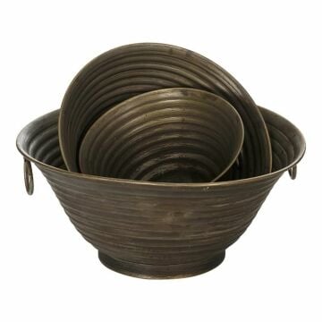 Biev Sahara 3'lü Bakır Metal Kase