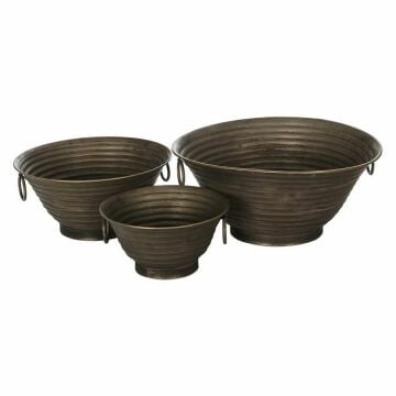 Biev Sahara 3'lü Bakır Metal Kase